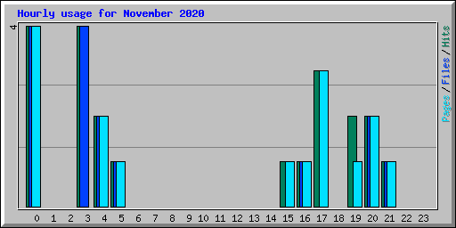 Hourly usage for November 2020