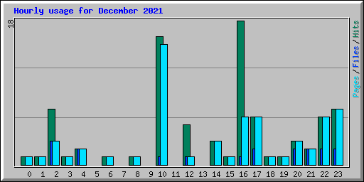 Hourly usage for December 2021