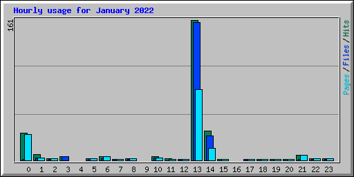 Hourly usage for January 2022
