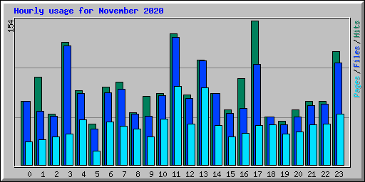 Hourly usage for November 2020