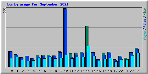 Hourly usage for September 2021