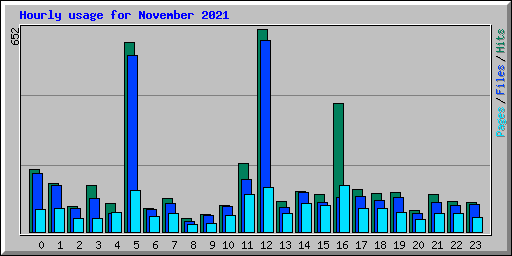 Hourly usage for November 2021
