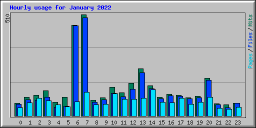 Hourly usage for January 2022