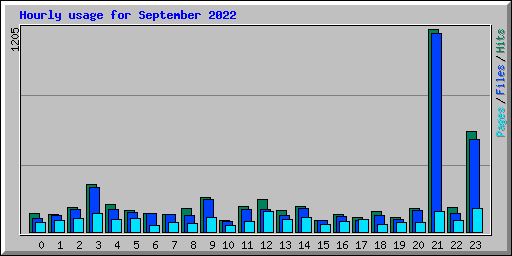 Hourly usage for September 2022