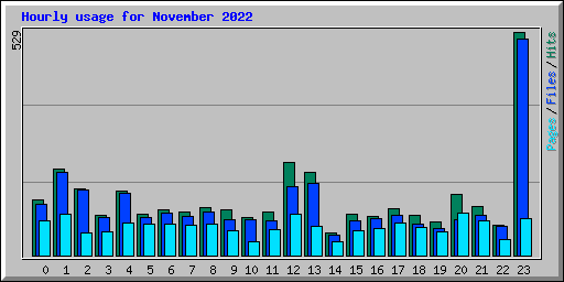 Hourly usage for November 2022